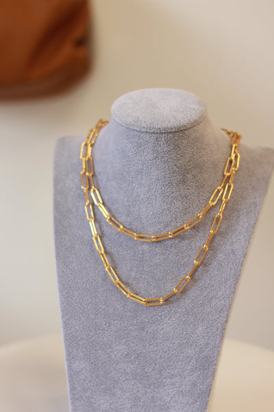 Paperclip chain necklace